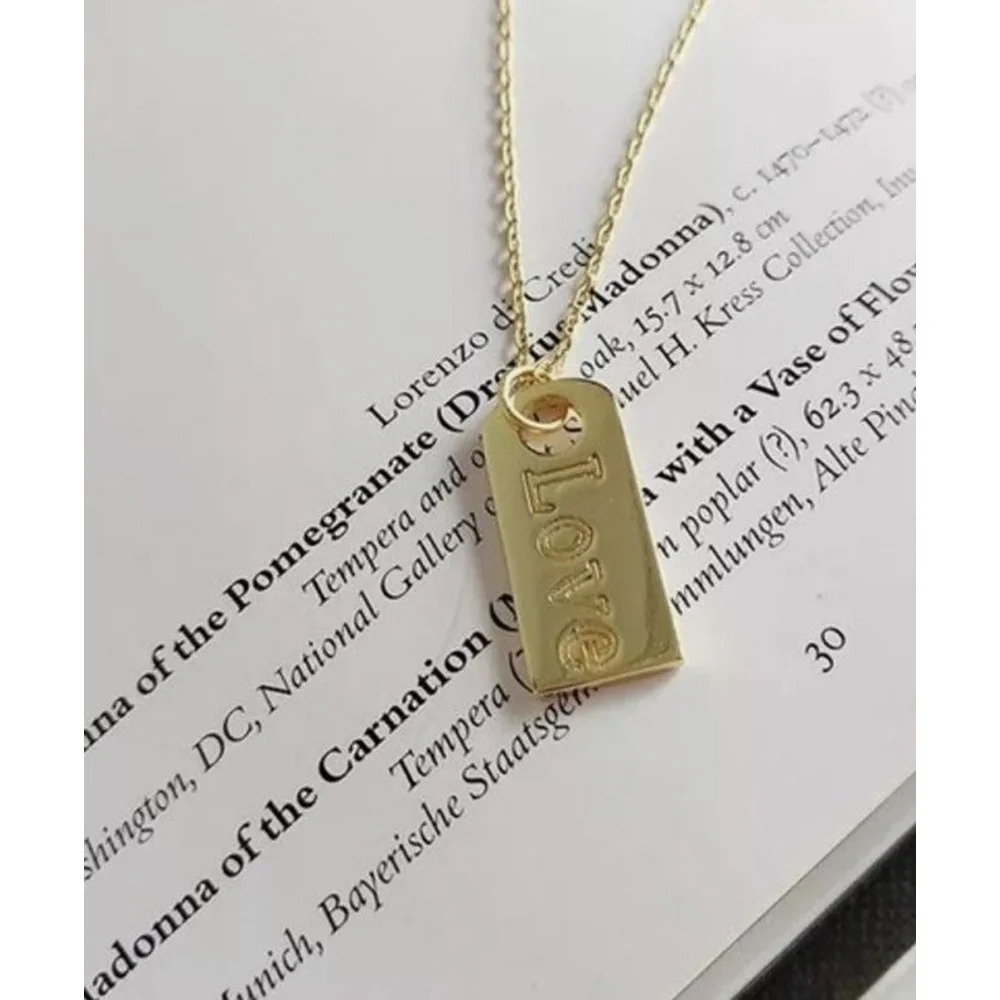 NEW Love Pendant Necklace | Yellow Gold Plated 925 Sterling Silver‎